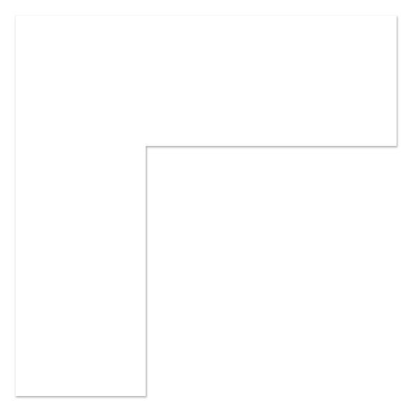 Ergomat DuraStripe Xtreme 6inx6inx1in 90 degrees Angle Corners White, 60PK DSX-C1-W-KIT - main